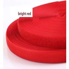 CATEKSSS Kırmızı Cirt Cirtli Bant 5 Metre 2 Çift Taraflı Amerikan Fermuarı 2 cm Genislik Cirt