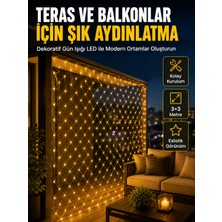 Iç ve Dış Mekân Kullanımına Uygun 3x3 Metre LED Işık Ağı - Lisinya