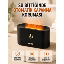 Alev Efektli Ultrasonik Aroma Difüzörü 180 ml LED Işıklı Hava Nemlendirici - Lisinya