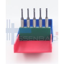 Tissenbach Altin Kaplamalı Karbür Köşe Radüslü Parmak Freze Seti - 4X10X20X57MM (Şaft 6mm H6 - R0.5)