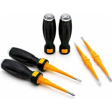 Go İthalat 18 Adet Tak Çıkar 2in1 Düz - Yıldız Uç Ergonomik Sap Kontrol Kalemi - Tornavida Korumalı LRD-160 (784)