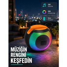 Bluetooth 5.0 Hoparlör – Rgb Işıklı, Güçlü Bas ve 360° Surround Ses - Lisinya