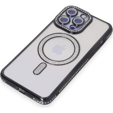 Iphone 15 Pro Kılıf Joke Simli Magneticsafe Kılıf Renk: Siyah - Lisinya