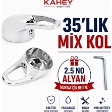 Kahey Krom Malzemeli 35'lik Kartuş Aç Kapa Mix Batarya Kolu Ergonomik Tasarım