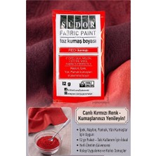 ArtMaster Kırmızı Kumaş Boyası Toz 12 gr 1 Adet Südor Toz Kumaş Boyası Kot Pantalon Gömlek Tişört Tekstil Kumaş Boyası 1 Adet