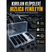 Universal Araç Döşeme Klipsi ve Tampon Sabitleme Pimi Seti 100 Parça Organizer Kutulu - Lisinya