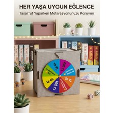 Eğlenceli Tasarruf Çarklı Felek Ahşap Para Biriktirme Kutusu - Lisinya