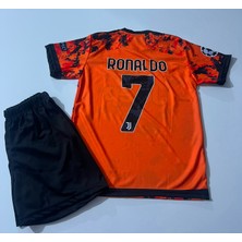 Candy Cup Cristiano Ronaldo 2020-21 Sezonu Juventus Çocuk Forması 2li Set (Turuncu)
