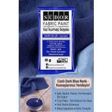 ArtMaster Lacivert Kumaş Boyası Toz 12 gr 1 Adet Südor Toz Kumaş Boyası Kot Pantalon Gömlek Tişört Tekstil Kumaş Boyası 1 Adet