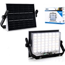 Go İthalat 200W Güneş Enerjili LED Işık Solar Projektör - Fener Kamp - Dış Mekan 3 Farklı LED Işık 348961 Lmb (5250)