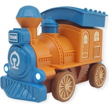 Oyuncak Tren Işıklı Sesli Bas Gitsin 14CM - Mavi - 8068A (Lisinya)