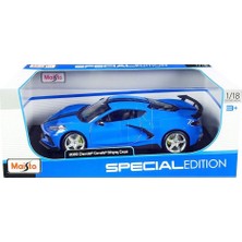 Meks Mais 31455 Maisto 1/18 2020 Model Chevrolet Corvette Stingray Coupe Model Araba