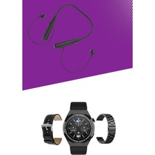 Alarm ve Titreşim Özellikli Akıllı Saat ve Mikrofonlu Kablolu Bluetooth Kulaklık 60 Saat