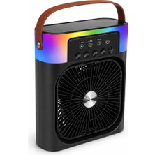 USB Şarjlı Masaüstü Sprey Fan Taşınabilir Serinletici Rgb Işıklı Mini Klima
