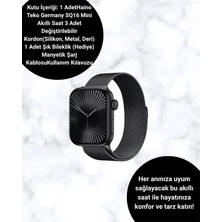 Mini Series 10 Akıllı Saat | 3 Kordon + Bileklik Hediyeli, Tüm Telefonlarla Uyumlu