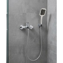 Siyah Duş Seti El Duşu Başlığı Spiral Hortum Dayanıklı Banyo Duş Aksesuarı - Lisinya