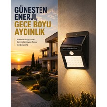 144 Led'li Geniş Aydınlatma Alanına Sahip Güneş Enerjili Güvenlik Lambası