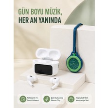 Ekranlı Kablosuz Kulaklık ve Yeşil Çanta Charm Saat Kampanya Seti