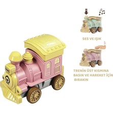 Meks Oyuncak Tren Işıklı Sesli Bas Gitsin 14CM - Pembe - 8068A - 1 Adet