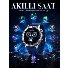 Uzun Süreli Pil Ömrüne Sahip Amoled Akıllı Saat 3 Kordonlu Tasarım