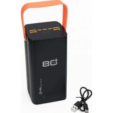 Süper Hızlı Şarj Powerbank 80000 Mah Büyük Kapasite Çoklu USB Çıkışlı Taşınabilir Şarj Aleti