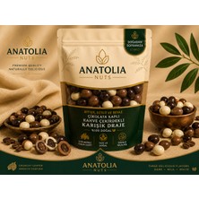 Anatolia Nuts Kahve Çekirdekli Karışık Draje – Bitter, Sütlü ve Beyaz Çikolata Kaplı