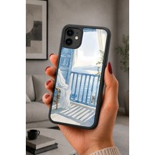 BG AKSESUAR iPhone 12 Mini Uyumlu Balkon Desenli Kamera Korumalı Darbelere Dayanıklı Kılıf