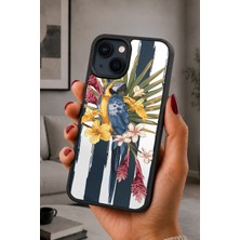 BG AKSESUAR iPhone 14 Plus Uyumlu Tropikal Desenli Kamera Korumalı Darbelere Dayanıklı Kılıf