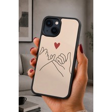 BG AKSESUAR iPhone 15 Uyumlu Serçeparmak Desenli Kamera Korumalı Darbelere Dayanıklı Kılıf