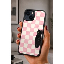 BG AKSESUAR iPhone 15 Uyumlu Kedigil Desenli Kamera Korumalı Darbelere Dayanıklı Kılıf