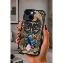 BG AKSESUAR iPhone 14 Plus Uyumlu Libra Desenli Kamera Korumalı Darbelere Dayanıklı Kılıf