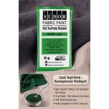 ArtMaster Yeşil Kumaş Boyası Toz 12 gr 1 Adet Südor Toz Kumaş Boyası Kot Pantalon Gömlek Tişört Tekstil Kumaş Boyası 1 Adet