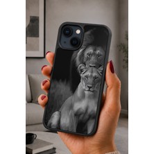BG AKSESUAR iPhone 14 Plus Uyumlu Aslan Desenli Kamera Korumalı Darbelere Dayanıklı Kılıf