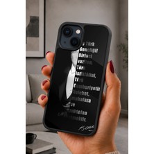 BG AKSESUAR iPhone 15 Uyumlu Atatürk Desenli Kamera Korumalı Darbelere Dayanıklı Kılıf