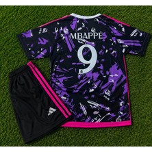 Candy Cup R.e.a.l'm.a.d.r.i.d'mbappe Mor Dragon Desenli Çocuk Forması 2 Li Set