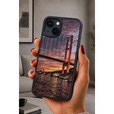 BG AKSESUAR iPhone 14 Plus Uyumlu Boğaziçi Desenli Kamera Korumalı Darbelere Dayanıklı Kılıf