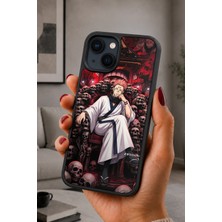 BG AKSESUAR iPhone 15 Uyumlu Sukuna Desenli Kamera Korumalı Darbelere Dayanıklı Kılıf