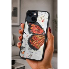 BG AKSESUAR iPhone 14 Plus Uyumlu Dergi Desenli Kamera Korumalı Darbelere Dayanıklı Kılıf