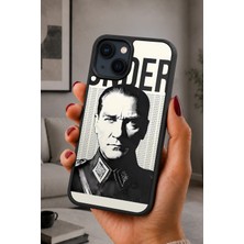 BG AKSESUAR iPhone 14 Plus Uyumlu Mustafakemal Desenli Kamera Korumalı Darbelere Dayanıklı Kılıf