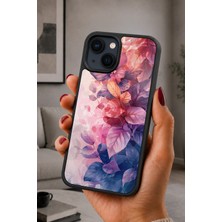 BG AKSESUAR iPhone 15 Uyumlu Bitkisel Desenli Kamera Korumalı Darbelere Dayanıklı Kılıf