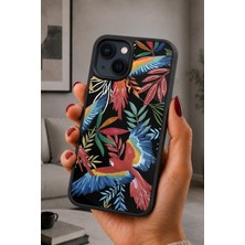 BG AKSESUAR iPhone 15 Uyumlu Makav Desenli Kamera Korumalı Darbelere Dayanıklı Kılıf