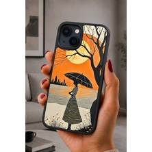 BG AKSESUAR iPhone 14 Plus Uyumlu Şemsiye Desenli Kamera Korumalı Darbelere Dayanıklı Kılıf