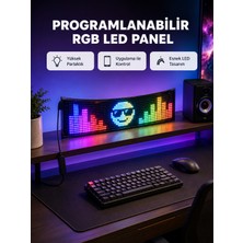 Rgb LED Panel – Çok Renkli, Kumandalı, USB Bağlantılı Yazı ve Gıf Gösterimli Akıllı Lamba - Lisinya