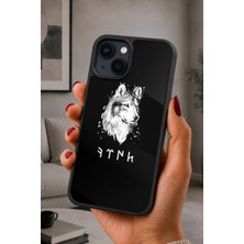 BG AKSESUAR iPhone 15 Uyumlu Göktürk Desenli Kamera Korumalı Darbelere Dayanıklı Kılıf
