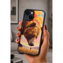BG AKSESUAR iPhone 15 Uyumlu Ayı Desenli Kamera Korumalı Darbelere Dayanıklı Kılıf