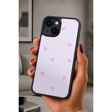 BG AKSESUAR iPhone 14 Plus Uyumlu Lila Desenli Kamera Korumalı Darbelere Dayanıklı Kılıf