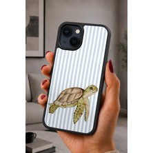 BG AKSESUAR iPhone 15 Uyumlu Kaplumbağa Desenli Kamera Korumalı Darbelere Dayanıklı Kılıf