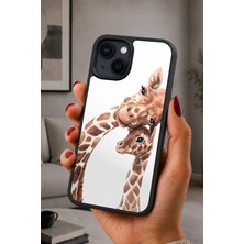 BG AKSESUAR iPhone 15 Uyumlu Zürafalar Desenli Kamera Korumalı Darbelere Dayanıklı Kılıf