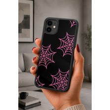 BG AKSESUAR iPhone 12 Uyumlu Örümcekağı Desenli Kamera Korumalı Darbelere Dayanıklı Kılıf