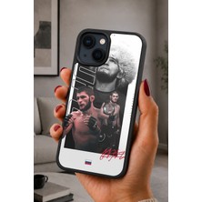 BG AKSESUAR iPhone 14 Plus Uyumlu Khabib Desenli Kamera Korumalı Darbelere Dayanıklı Kılıf